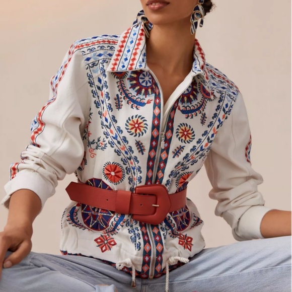 ANTHROPOLOGIE Frontier Embroidered Jacket - Picture 2 of 9